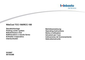 Webasto parts manuals