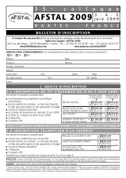 Bulletin d'inscription et de rÃ©servation hÃ´teliÃ¨re - Alpha Visa CongrÃ¨s