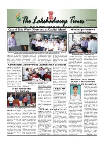 Lakshadweep Times 26 November 2012 - IntraLAK