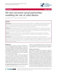 modelling the role of coital dilution - CONCURRENT SEXUAL ...