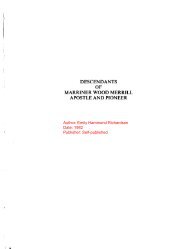 Descendants of Marriner Wood Merrill: Additional Information - Samuel