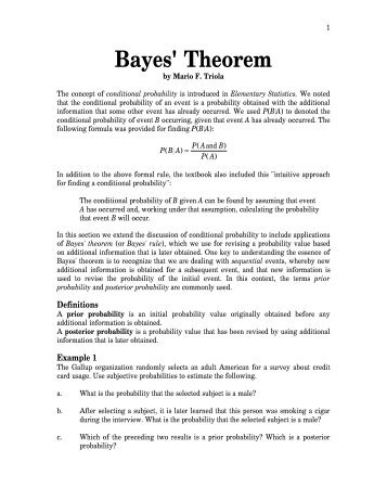 Bayes' Theorem