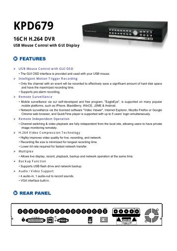 DVR Standalone 16 canale AVTECH AVC-679 - GTO Security ...