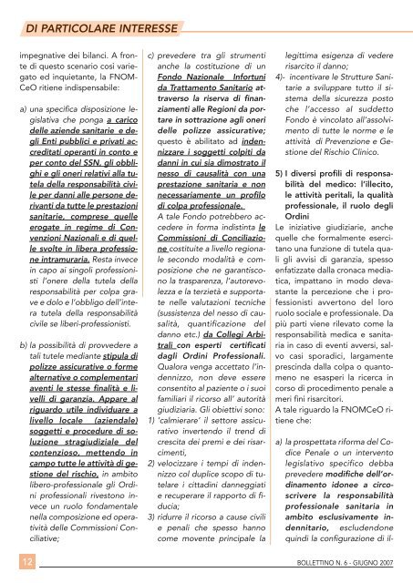 Giugno 2007 (pdf - 488 KB) - Ordine Provinciale dei Medici ...
