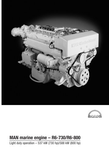 MAN marine engine Ã¢Â€Â“ R6-730/R6-800