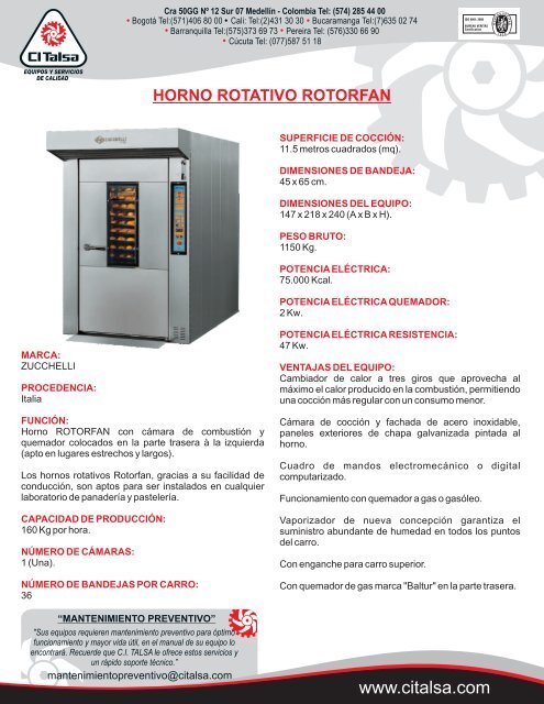 horno rotativo rotorfan [06101005].cdr - Citalsa
