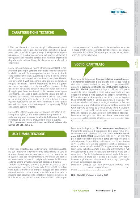 Catalogo depurazione ROTOTEC - Frigerio & Co