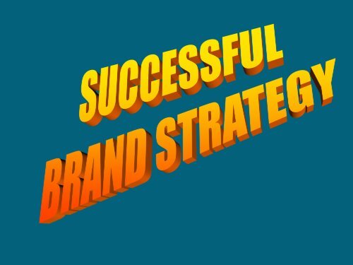 Sucessful Brand Strategy (PDF)