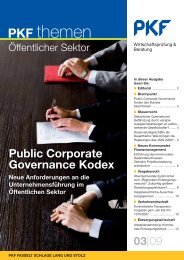 Public Corporate Governance Kodex Neue Anforderungen an ... - PKF