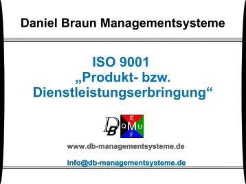 ISO 9001 QualitÃ¤tsmanagement Produkterbringung ...