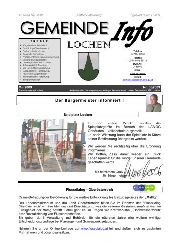Gemeinde Info Lochen 06/2009 (1,01 MB
