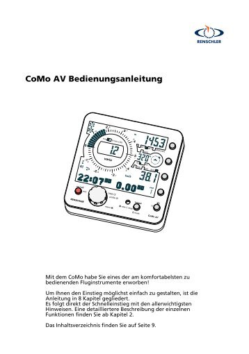 CoMo AV Bedienungsanleitung - Renschler Instruments