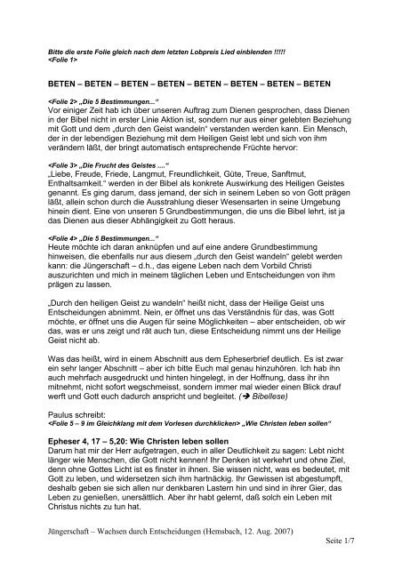 Unser Ganzes Leben Baut Auf Entscheidungen Auf Efg Hemsbach
