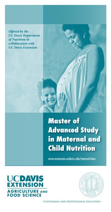 Master of Advanced Study in Maternal and Child Nutrition