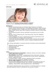 Priti Coles Voice, Breath, Presentation-Coaching ... - Stimme.at