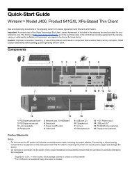 Winterm (TM) Model J400, Product 941GXL XPe ... - Wyse Outlet Store