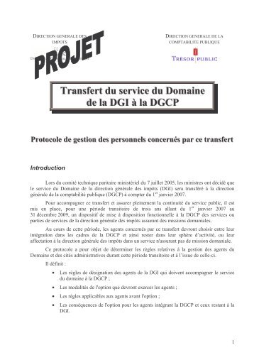 Projet rectifiÃ© du protocole DGI CP