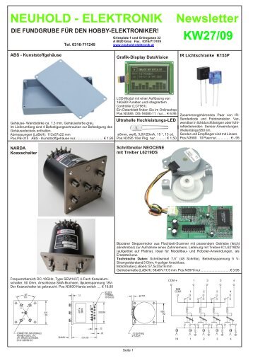 NEUHOLD - ELEKTRONIK Newsletter KW27/09