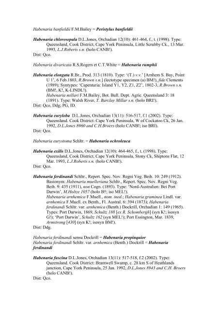 Australian Orchid Name Index - Australian National Botanic Gardens