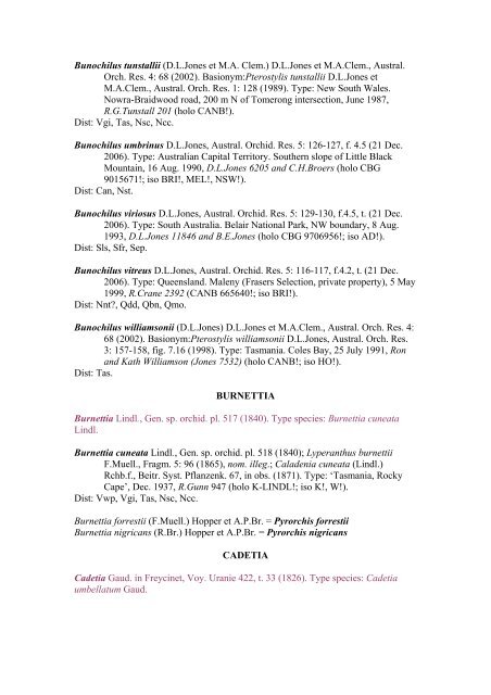 Australian Orchid Name Index - Australian National Botanic Gardens