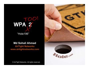 WPA Too "Hole196" - AirTight Networks