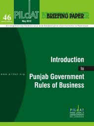 Introduction To Punjab Government Rules of business ... - Pildat.org