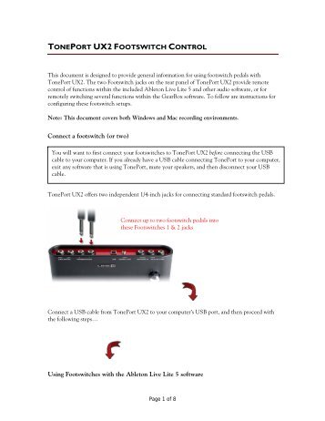 UX2 Footswitch Control Guide - Line 6