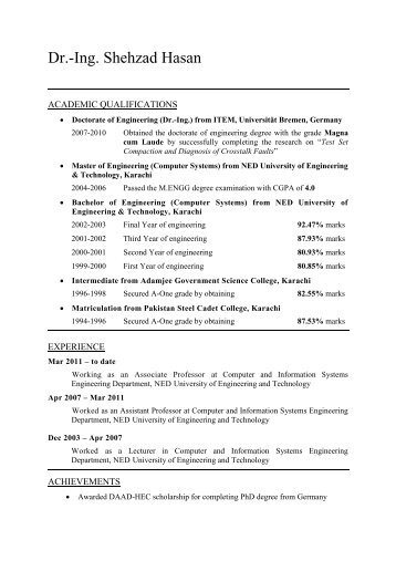 CV - NED University