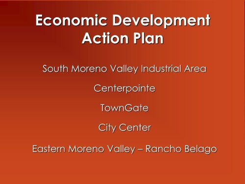 Economic Development Action Plan - City of Moreno Valley