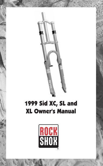 1999 Sid XC, SL and XL Owner's Manual