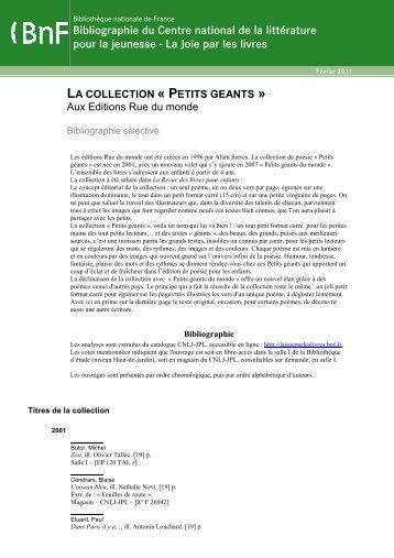 La collection Petits GÃ©ants aux Ã©ditions Rue du Monde, une ...