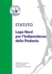 lo Statuto - Lega Nord