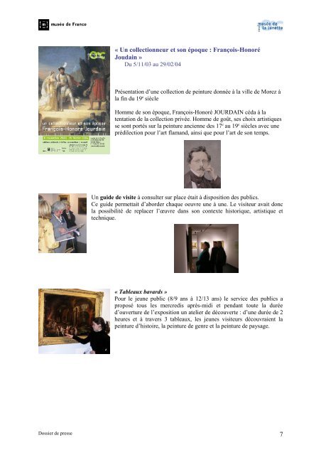 Dossier de presse - MusÃ©es en Franche-ComtÃ©