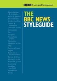 BBC News Styleguide - Media.Uoa