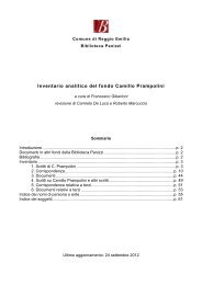 Camillo Prampolini - Biblioteca Panizzi - Comune di Reggio Emilia