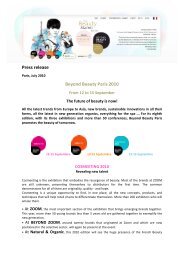 Press release Beyond Beauty Paris 2010