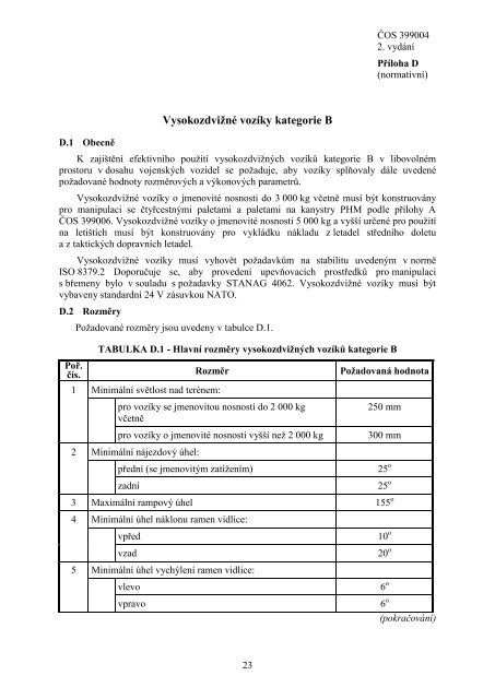 ÄeskÃ© obrannÃ© standardy - Odbor obrannÃ© standardizace ...