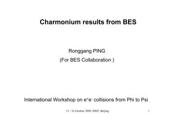 Charmonium results from BES - besiii