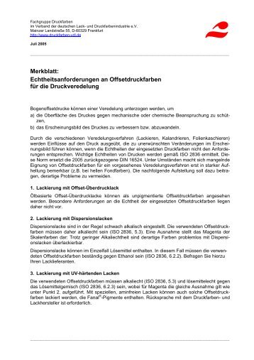 Echtheitsanforderungen an Offsetdruckfarben für die Druckveredelung