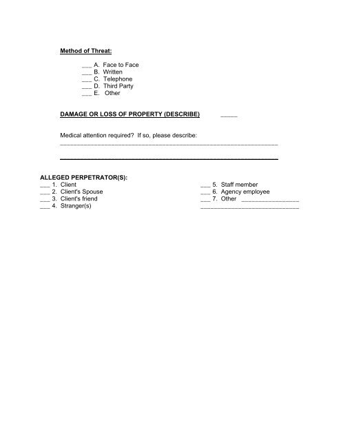 Incident Reporting Form - School of Social Service Administration ...