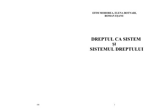 dreptul ca sistem sistemul dreptului - Biblioteca ÅtiinÅ£ificÄ a ...