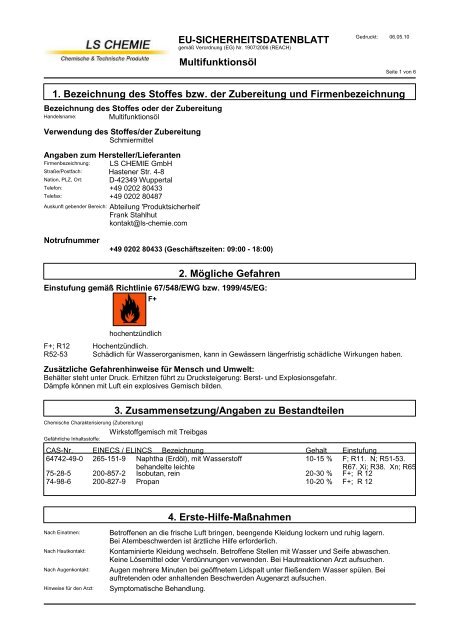 Sicherheitsdatenblatt Im Pdf Format Ls Chemie Gmbh