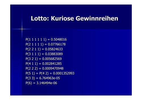 Kombinatorik + Simulationen