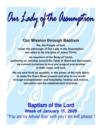 11 Baptism of the Lord - Our Lady of the Assumption