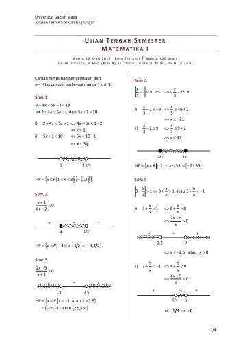 Penyelesaian Soal UTS Matematika I 12Apr12 - istiarto - Universitas ...