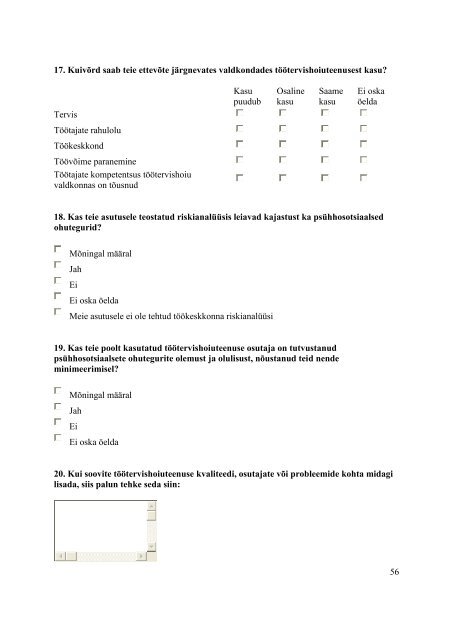 Rahulolu tÃ¶Ã¶tervishoiuteenusega 2012. aastal - Terviseamet