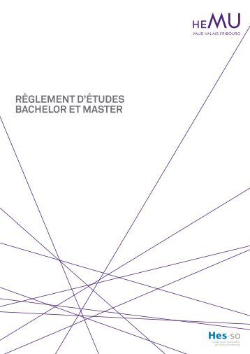 Règlement des études Bachelor et Master - HEMU