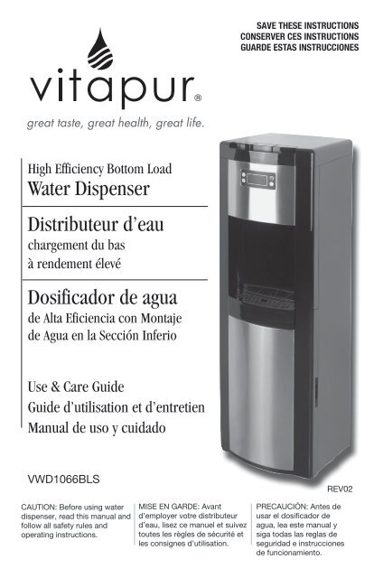 distributeur d eau chargement par le bas