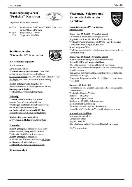 Info 06/2010 - beim Bürgernetz Neuburg-Schrobenhausen