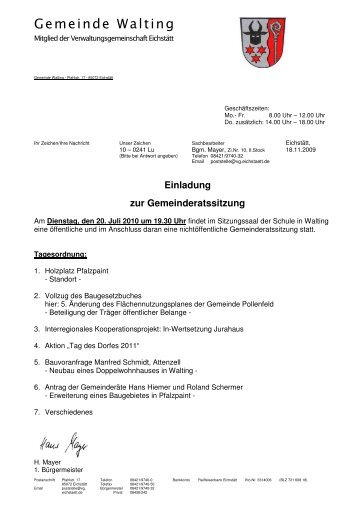 Ergebnis - Archiv - Walting